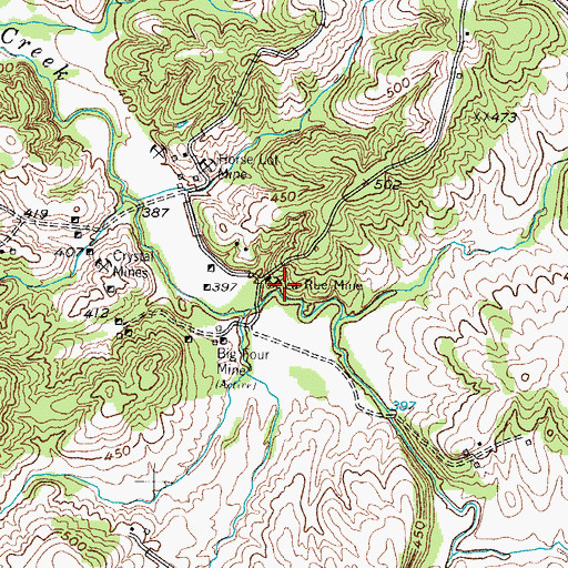 Topographic Map of La Rue Mine, KY