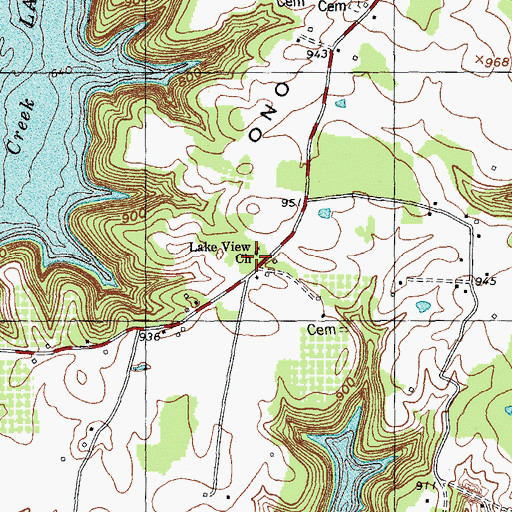 Topographic Map of Lake Valley Church, KY