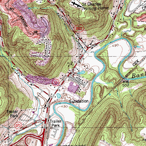 Topographic Map of Lakeview, KY