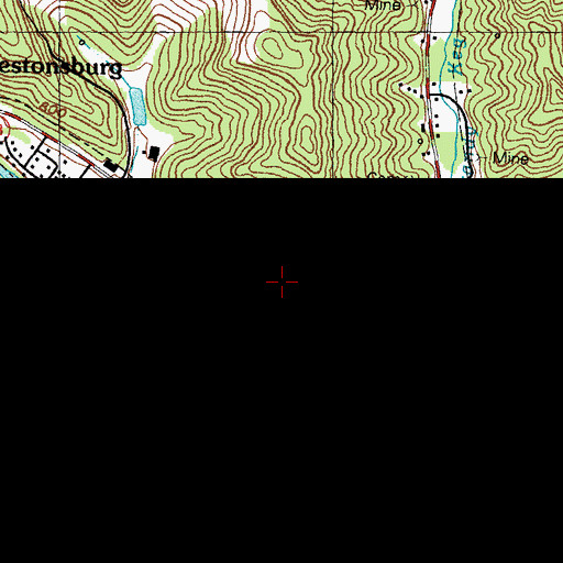 Topographic Map of Lancer, KY