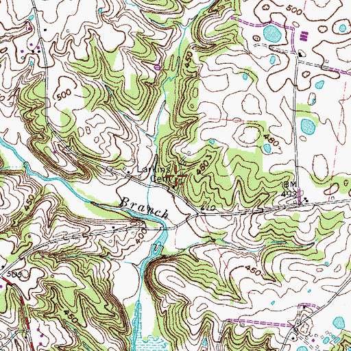 Topographic Map of Larkins Cemetery, KY