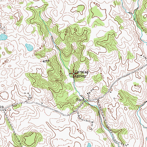 Topographic Map of Larping Spring, KY