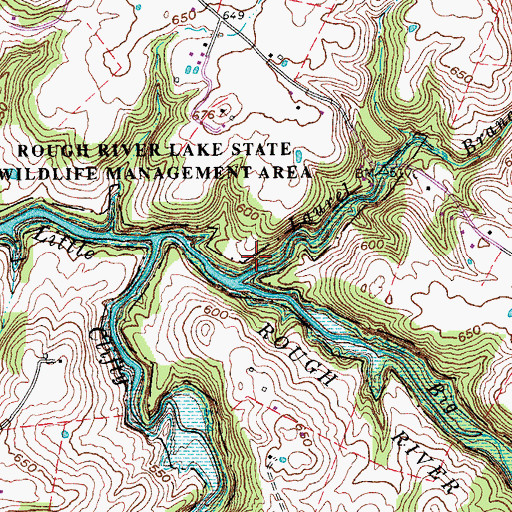 Topographic Map of Laurel Branch, KY