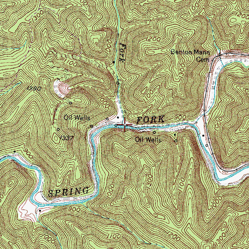 Topographic Map of Laurel Fork, KY