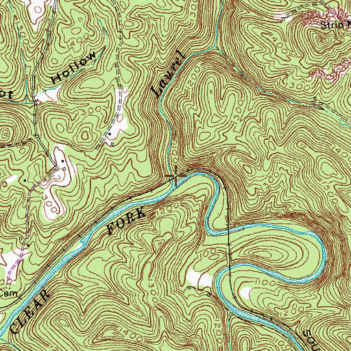 Topographic Map of Laurel Fork, KY