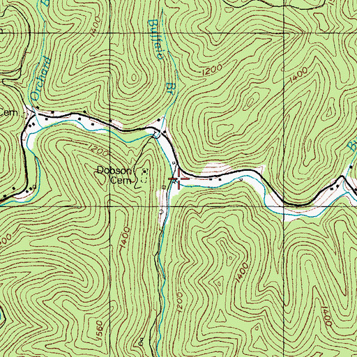 Topographic Map of Laurel Fork, KY