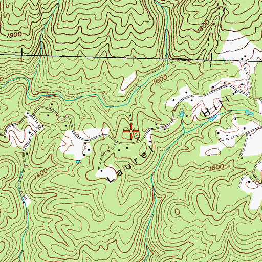 Topographic Map of Laurel Hill, KY