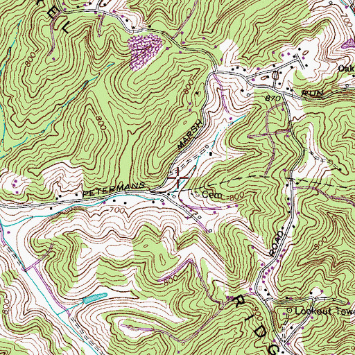Topographic Map of Laurel Ridge, KY