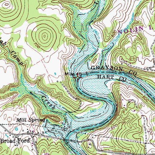 Topographic Map of Laurel Run, KY