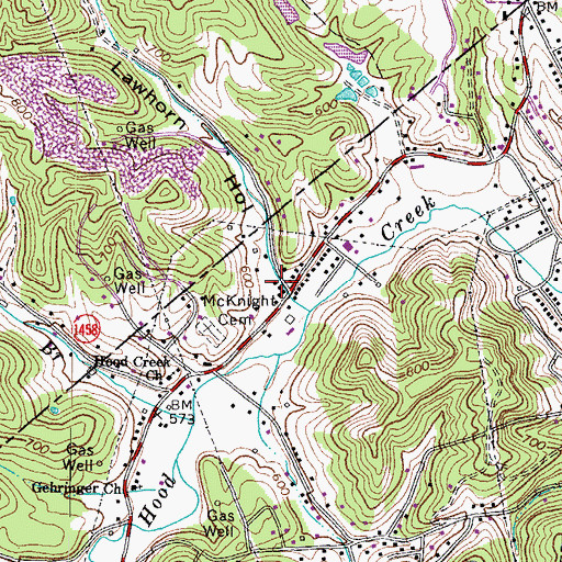 Topographic Map of Lawhorn Hollow, KY