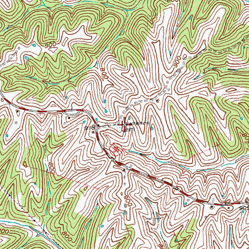 Topographic Map of Lawrence Cemetery, KY