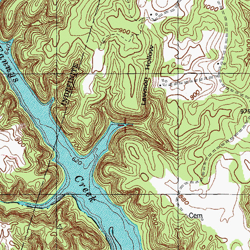 Topographic Map of Lawson Hollow, KY