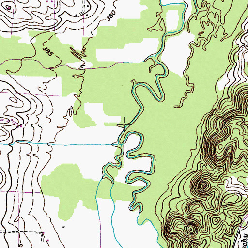 Topographic Map of Lax Creek, KY