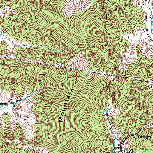 Topographic Map of Lay Mountain, KY