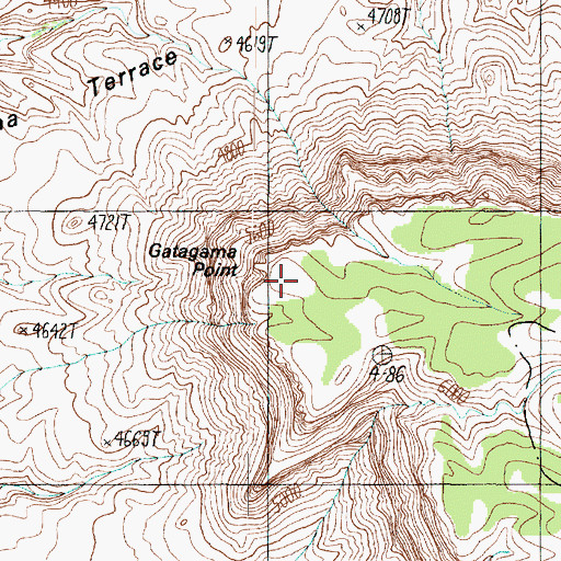 Topographic Map of Gatagama Point, AZ