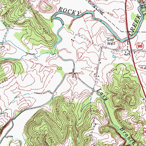 Topographic Map of Lazy Branch, KY