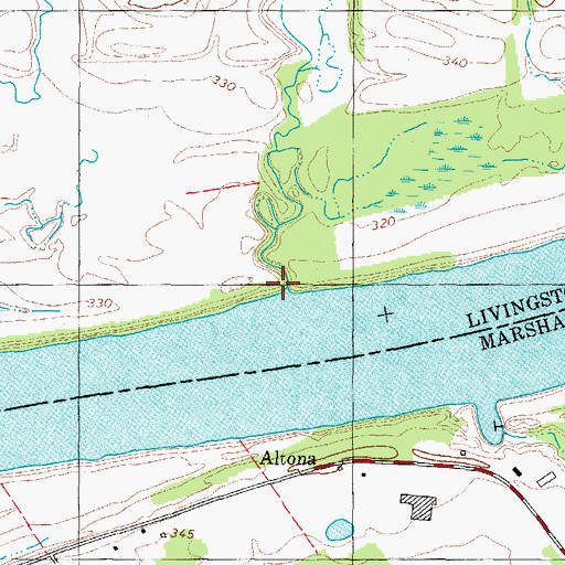 Topographic Map of Lee Creek, KY