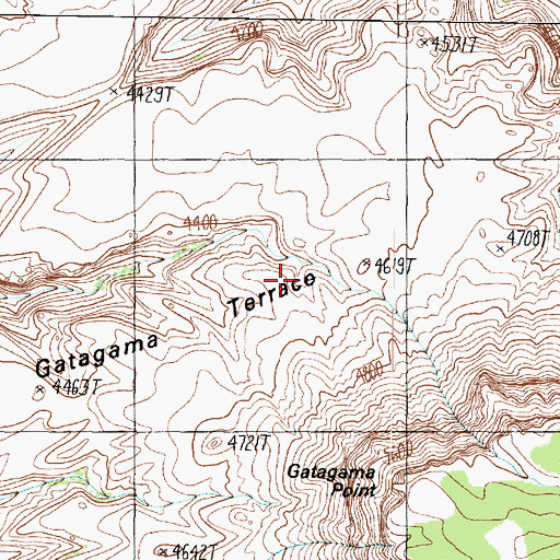 Topographic Map of Gatagama Terrace, AZ