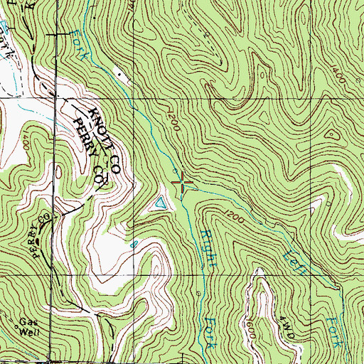 Topographic Map of Left Fork Elk Fork, KY