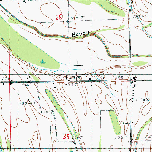 Topographic Map of Greater Jerusalem Church, AR