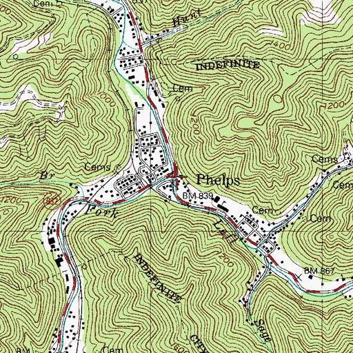 Topographic Map of Left Fork Peter Creek, KY