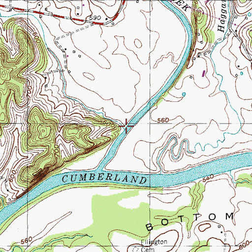 Topographic Map of Leslie Branch, KY