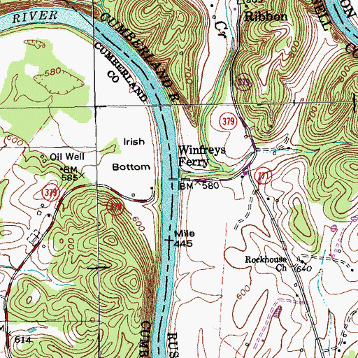 Topographic Map of Lester Creek, KY