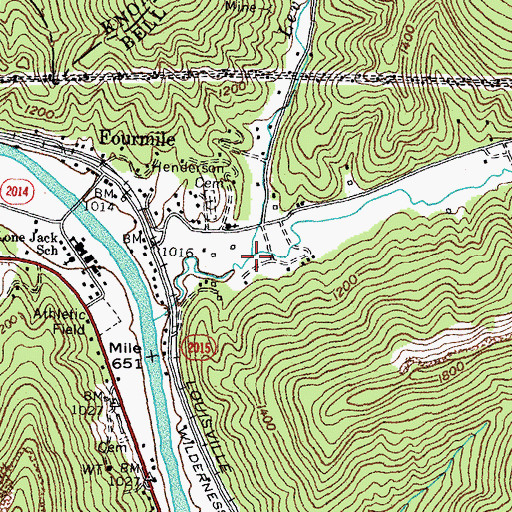 Topographic Map of Levi Branch, KY
