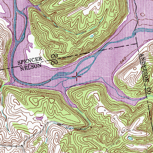 Topographic Map of Levy Creek, KY