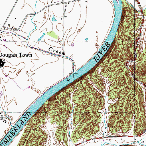 Topographic Map of Lewis Creek, KY
