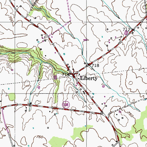 Topographic Map of Liberty, KY