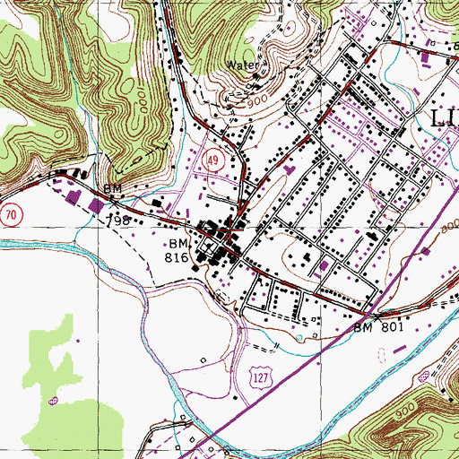 Topographic Map of Liberty, KY