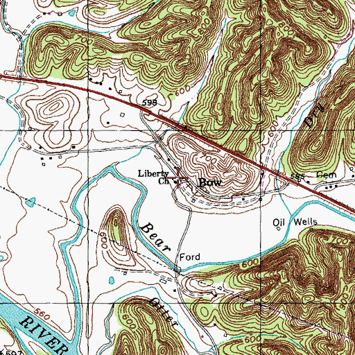 Topographic Map of Liberty Church, KY