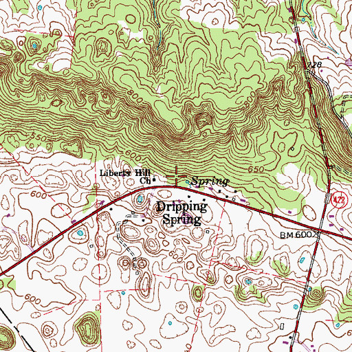 Topographic Map of Liberty Hill Church, KY