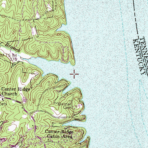 Topographic Map of Lick Branch, KY