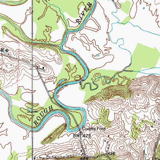 Topographic Map of Lick Branch, KY