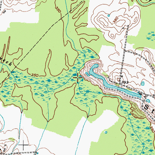 Topographic Map of Lick Creek, KY