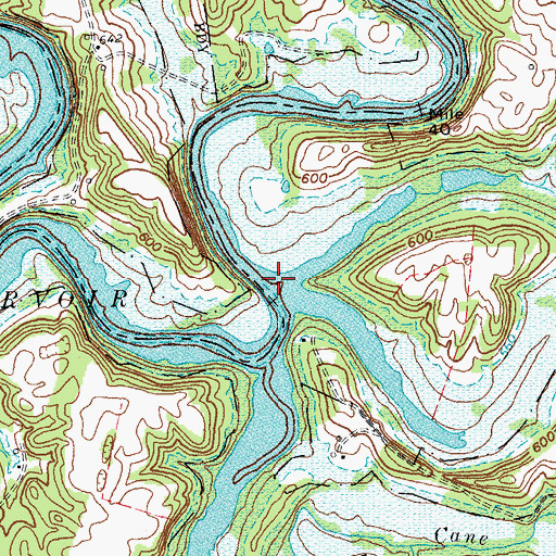 Topographic Map of Lick Run, KY