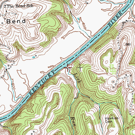 Topographic Map of Lick Run, KY