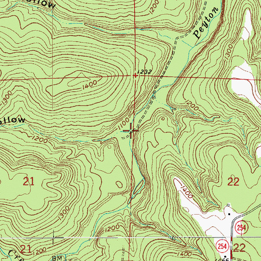 Topographic Map of Greenbrier Hollow, AR