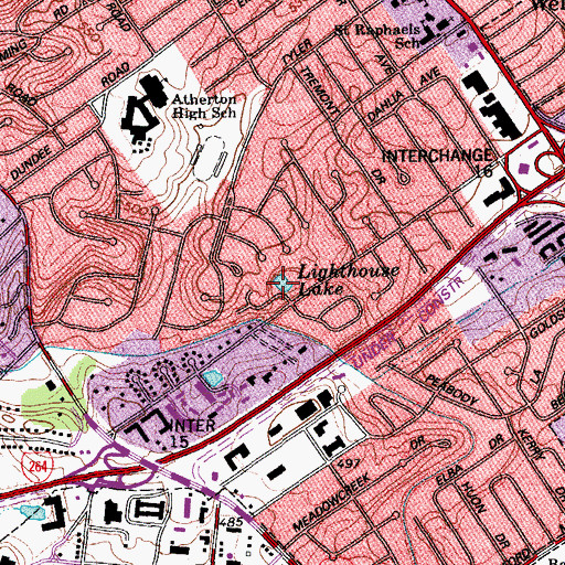 Topographic Map of Lighthouse Lake, KY
