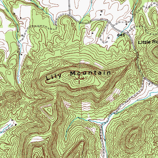 Topographic Map of Lily Mountain, KY