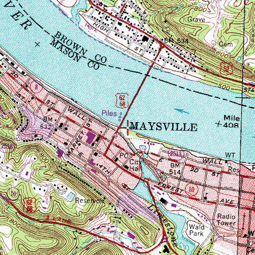 Topographic Map of Limestone Creek, KY