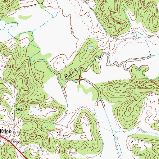 Topographic Map of Lindsey Creek, KY