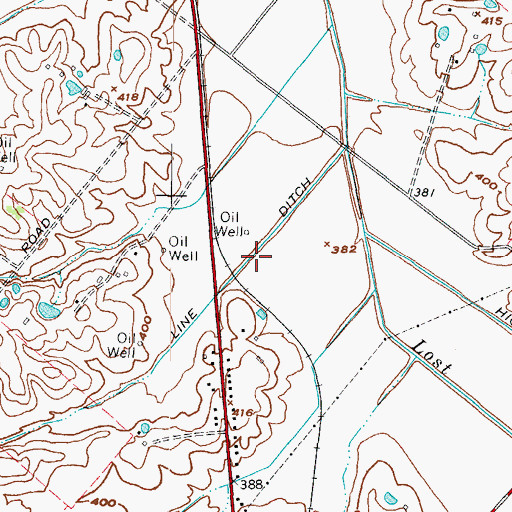Topographic Map of Line Ditch, KY