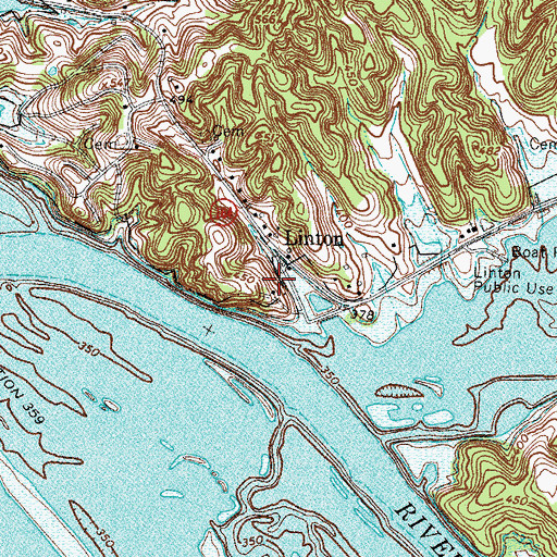 Topographic Map of Linton, KY