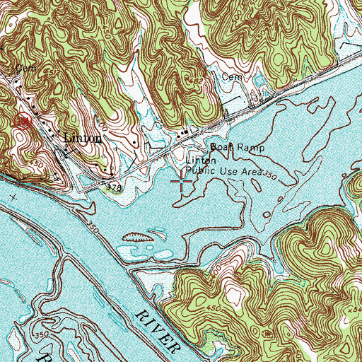 Topographic Map of Linton Public Use Area, KY