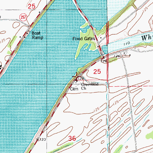 Topographic Map of Greenland Church, AR
