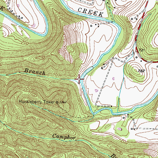 Topographic Map of Litch Branch, KY