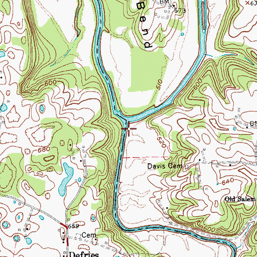 Topographic Map of Little Barren River, KY